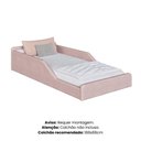 Ver imagem 2 de Cama Montessoriana Estofada Infantil Solteiro 196 cm X 99 cm Cor:Boucle Rosa