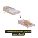 Ver imagem 5 de Cama Montessoriana Estofada Infantil Solteiro 196 cm X 99 cm Cor:Boucle Rosa