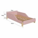 Ver imagem 3 de Cama Montessoriana Estofada Infantil Solteiro 196 cm X 99 cm Cor:Boucle Rosa