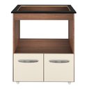 Ver imagem 1 de Balcão Gabinete de Cozinha para Fogão Cooktop 5 Bocas e Forno Elisa Moblis Móveis Savana e Off-white