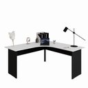 Ver imagem 4 de Mesa Angular New City Pé Painel 160 cm Cinza Cristal/Preto Gebb Work