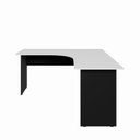 Ver imagem 6 de Mesa Angular New City Pé Painel 160 cm Cinza Cristal/Preto Gebb Work