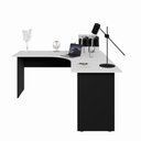 Ver imagem 7 de Mesa Angular New City Pé Painel 160 cm Cinza Cristal/Preto Gebb Work