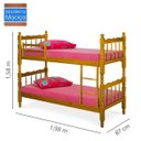 Ver imagem 2 de Beliche 6x6 Torneada Madeira Maciça para Colchão 78x188 - Imbuia