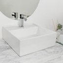 Ver imagem 2 de Kit Cuba Pia Louça Cerâmica Banheiro C/ Torneira e Válv S30