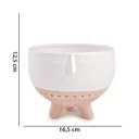 Ver imagem 4 de Cachepot Em Cerâmica Branco e Rosê 12,5 x 16,5cm D'Rossi