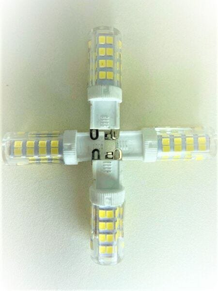Lustre em Cristais base redonda inox com diamêtro de 20 cm com lâmpadas Led G9 - 4