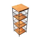 Ver imagem 2 de Fruteira Porta Filtro 3 Andares Ferro e Madeira