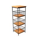 Ver imagem 1 de Fruteira Porta Filtro 3 Andares Ferro e Madeira