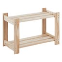 Ver imagem 1 de Estante Multiuso em Madeira 62cm com 2 Prateleiras Modulare Natural Tramontina 91622016