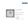 Cuba de Embutir Quadrum Auxiliar 34 U Undermount Tramontina 34 X 30 X 17cm em Aço Inox Scotch - 2