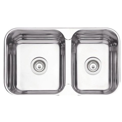 Cuba de Embutir/Sobrepor Dupla com Acessórios Isis 69x40cm em Aço Inox Polido - Tramontina