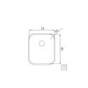 Ver imagem 4 de Cuba de Embutir Tramontina 34 x 40 cm Dora 34 BL em Aço Inox Acetinado com Válvula e Escape