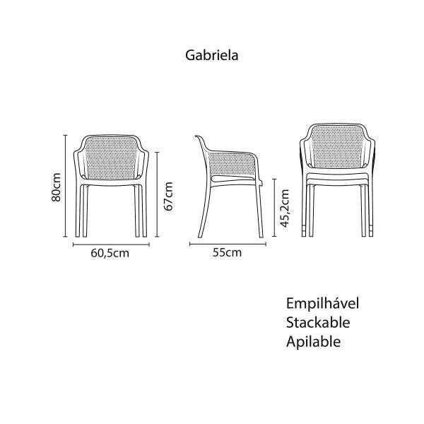 Cadeira Tramontina Gabriela Marrom em Polipropileno e Fibra de Vidro - 7