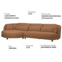 Ver imagem 3 de Sofá 05 Lugares 330cm Arizona com Chaise Direito Bouclé Terracota - Nexta Casa