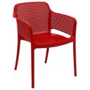 Ver imagem 1 de Cadeira Tramontina Gabriela Vermelha em Polipropileno e Fibra de Vidro