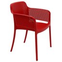 Ver imagem 3 de Cadeira Tramontina Gabriela Vermelha em Polipropileno e Fibra de Vidro