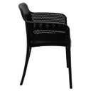 Ver imagem 4 de Cadeira Tramontina Gabriela Preta em Polipropileno e Fibra de Vidro
