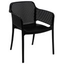 Ver imagem 1 de Cadeira Tramontina Gabriela Preta em Polipropileno e Fibra de Vidro