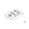 Cooktop À Gás Tramontina Penta Inox Flat 5gx 90 Safestop em Aço Inox e Trempes em Ferro Fundido - 5