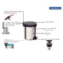 Ver imagem 4 de Lixeira com Pedal New 5L Inox - Tramontina 94538/705