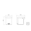 Ver imagem 6 de Lixeira com Pedal New 5L Inox - Tramontina 94538/705