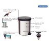 Lixeira com Pedal New Tramontina em aço inox com Acabamento Polido 12 L - 94538712 - 5