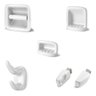 Kit Conjunto Acessórios Para Banheiro Louça Branco Embutir - 1