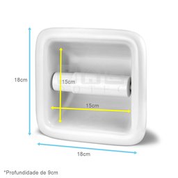 Kit Conjunto Acessórios Para Banheiro Louça Branco Embutir - 2