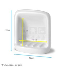 Kit Conjunto Acessórios Para Banheiro Louça Branco Embutir - 3