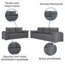Ver mais imagens de Conjunto de Sofá 2 e 3 Lugares Texas Suede Cinza