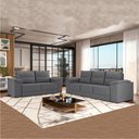 Ver imagem 5 de Conjunto de Sofá 2 e 3 Lugares Texas Suede Cinza