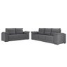 Conjunto de Sofá 2 e 3 Lugares Texas Suede Cinza - 2