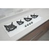 Cooktop à Gás Tramontina Slim Glass Flat 4Gg W 100 Safestop em Vidro Temperado Branco e Trempes Em - 3