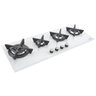 Cooktop à Gás Tramontina Slim Glass Flat 4Gg W 100 Safestop em Vidro Temperado Branco e Trempes Em - 2