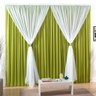 Cortina Verde para Quarto ou Sala Barcelona 4m x 2,8m de Altura Ideal para Varão Simples de 4 Metros - 1