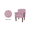 Ver imagem 2 de Poltrona Decorativa Ester Suede Rosê Pés Madeira Ms Decor