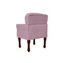 Ver imagem 3 de Poltrona Decorativa Ester Suede Rosê Pés Madeira Ms Decor