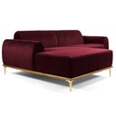 Ver imagem 1 de Sofá 255cm 4 Lugares Chaise Esquerdo Pés Gold B-278 Marsala