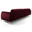 Ver imagem 3 de Sofá 255cm 4 Lugares Chaise Esquerdo Pés Gold B-278 Marsala