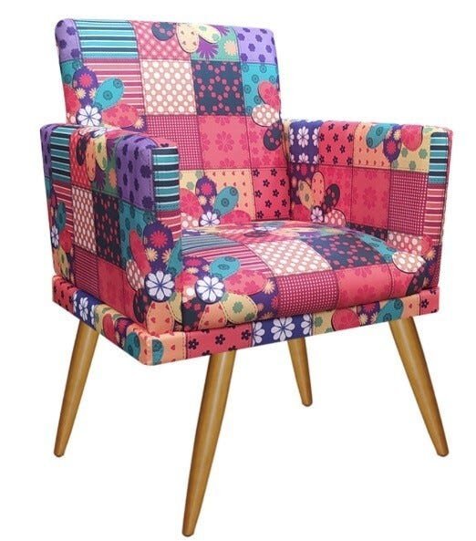 Namoradeira Decorativa com Rodapé Nina Patchwork - 1