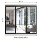 Ver imagem 3 de Guarda-Roupa Casal Madesa Istambul 3 Portas de Correr de Espelho 3 Gavetas Branco/Preto Cor:Branco/P