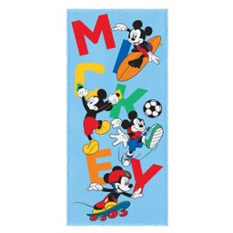 Toalha de Banho Infantil Mickey Felpuda Algodão Praia Piscina Lepper - 1