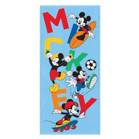 Toalha de Banho Infantil Mickey Felpuda Algodão Praia Piscina Lepper