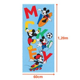 Toalha de Banho Infantil Mickey Felpuda Algodão Praia Piscina Lepper - 2