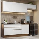 Ver imagem 1 de Armário de Cozinha Completa 260cm Rustic/Branco Glamy Madesa 03