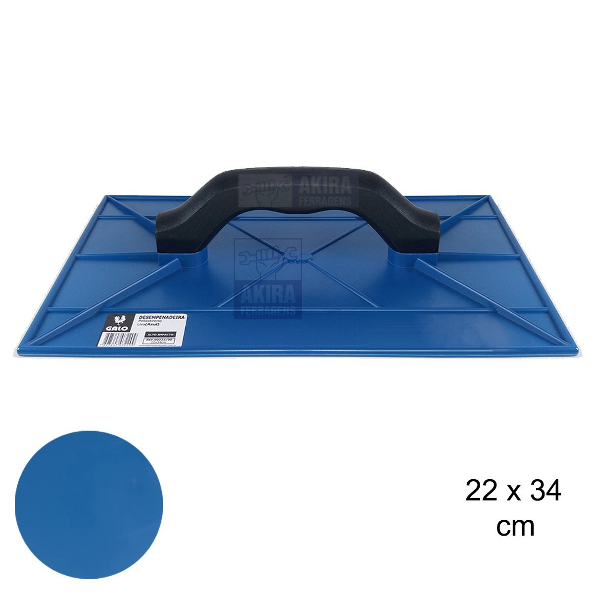 Desempenadeira Pvc Galo Azul Lisa 22 x 34cm 722/00 - 3