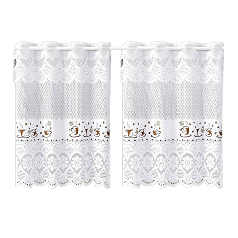 Cortina Pia Bando Vitro Formosa Renda Cozinha 1,60x0,80x0,20:xicaras