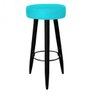 Kit 6 Banquetas Decorativa Rubi Pés PretoSuede Turquesa - 2