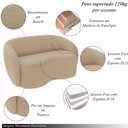Ver imagem 4 de Conjunto 1 Sofá Living 180cm e 1 Poltrona Decorativa Sala de Estar Íbis Encosto Fixo Bouclê Bege G33